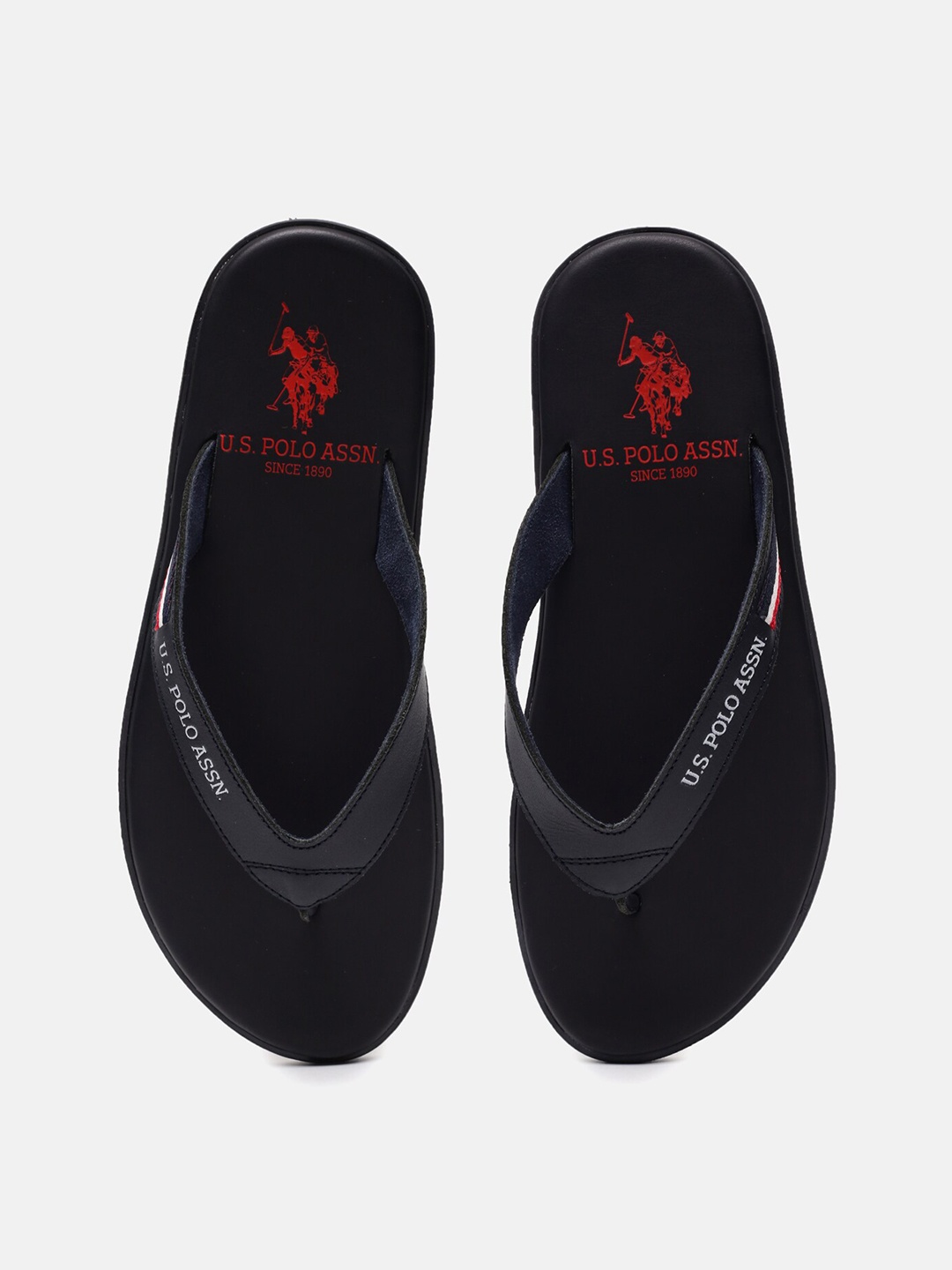 

U S Polo Assn Men's Black Comfort Sandals