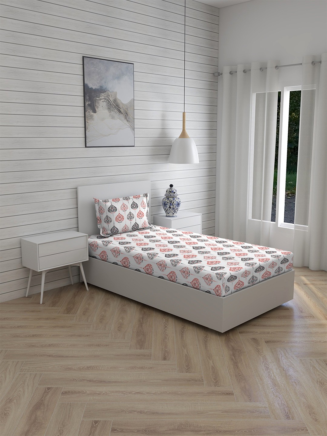

Layers Unisex Grey Bedsheets