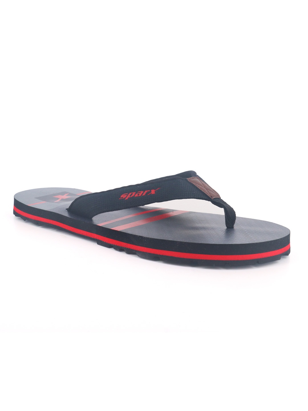 

Sparx Men Black & Red Printed Thong Flip-Flops