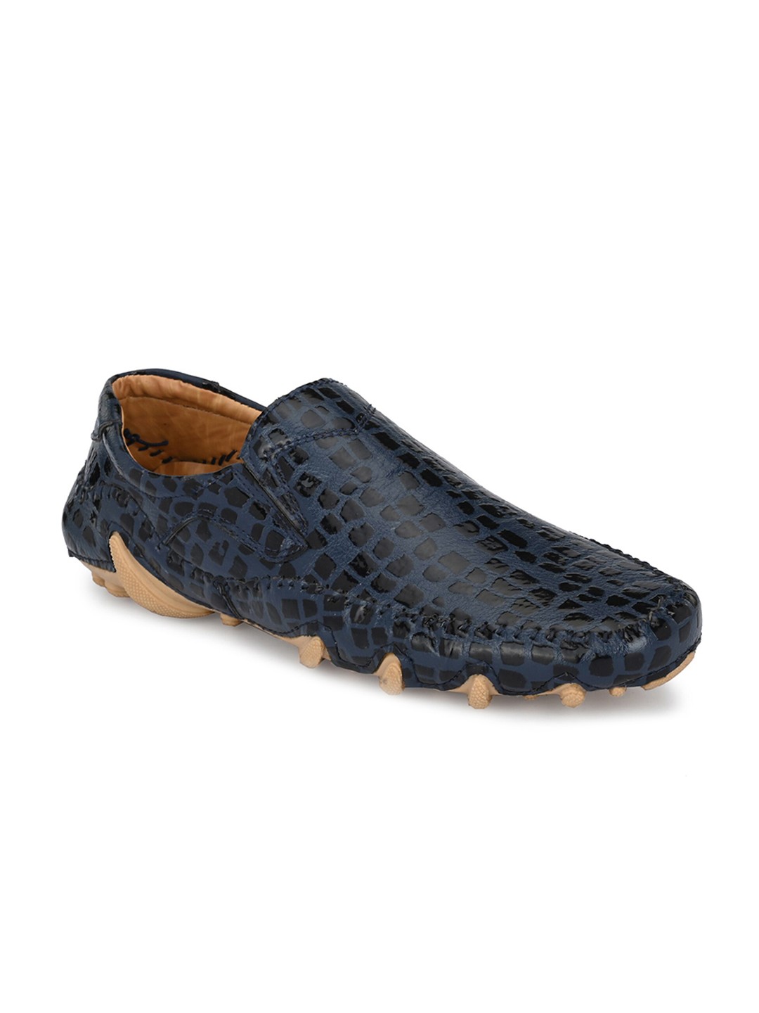

Big Fox Men Blue Woven Design Loafers
