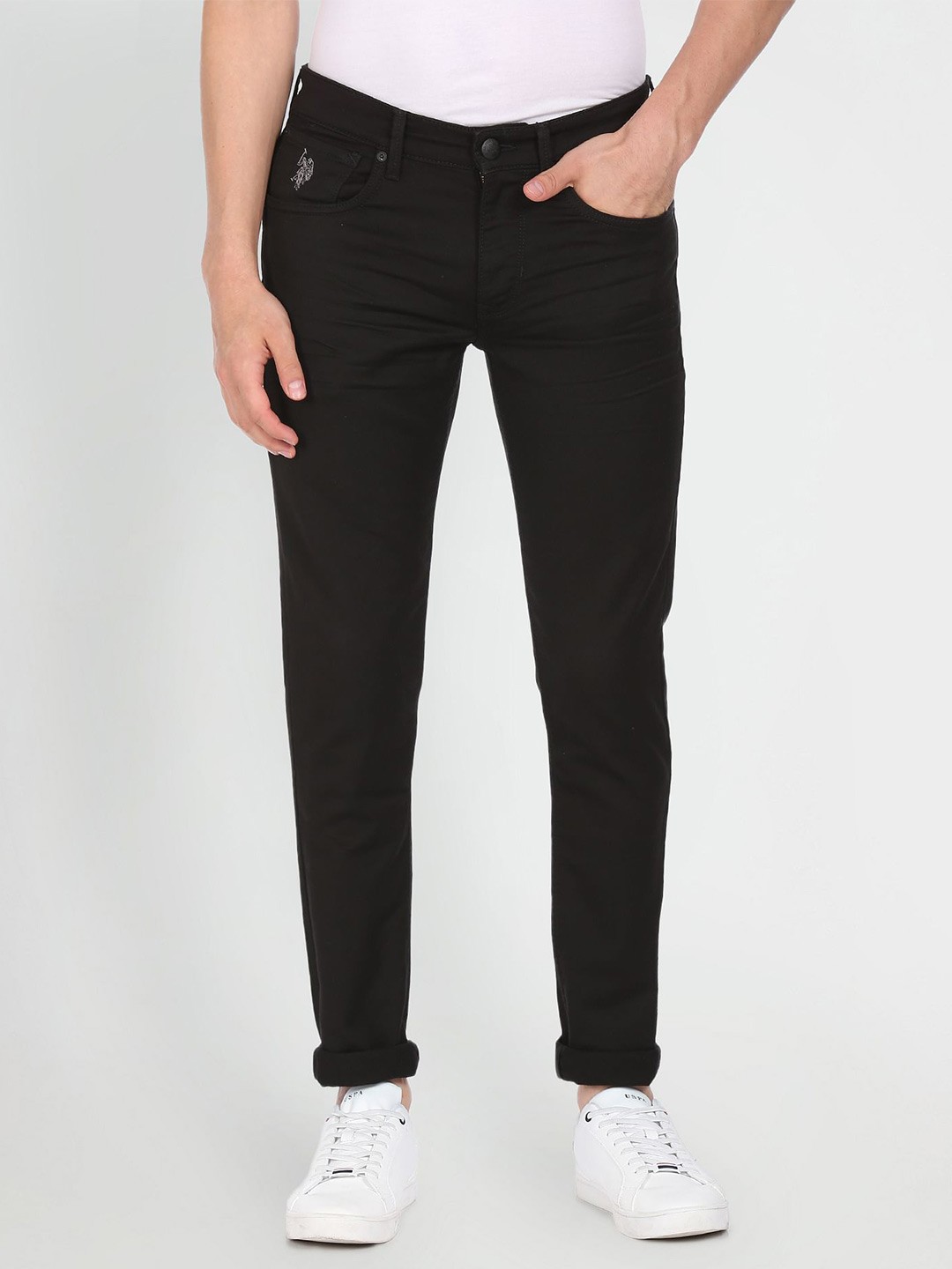 

U S Polo Assn Denim Co Men Black Slim Fit Stretchable Jeans