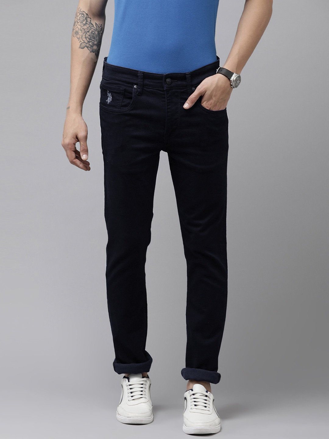 

U S Polo Assn Denim Co Men Dark Blue Skinny Fit Stretchable Jeans