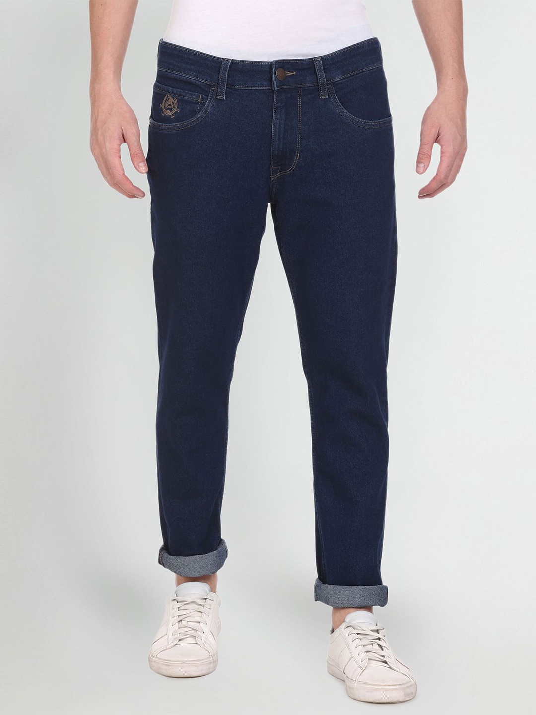 

U.S. Polo Assn. Denim Co. Men Light Fade Stretchable Mid-Rise Jeans, Blue