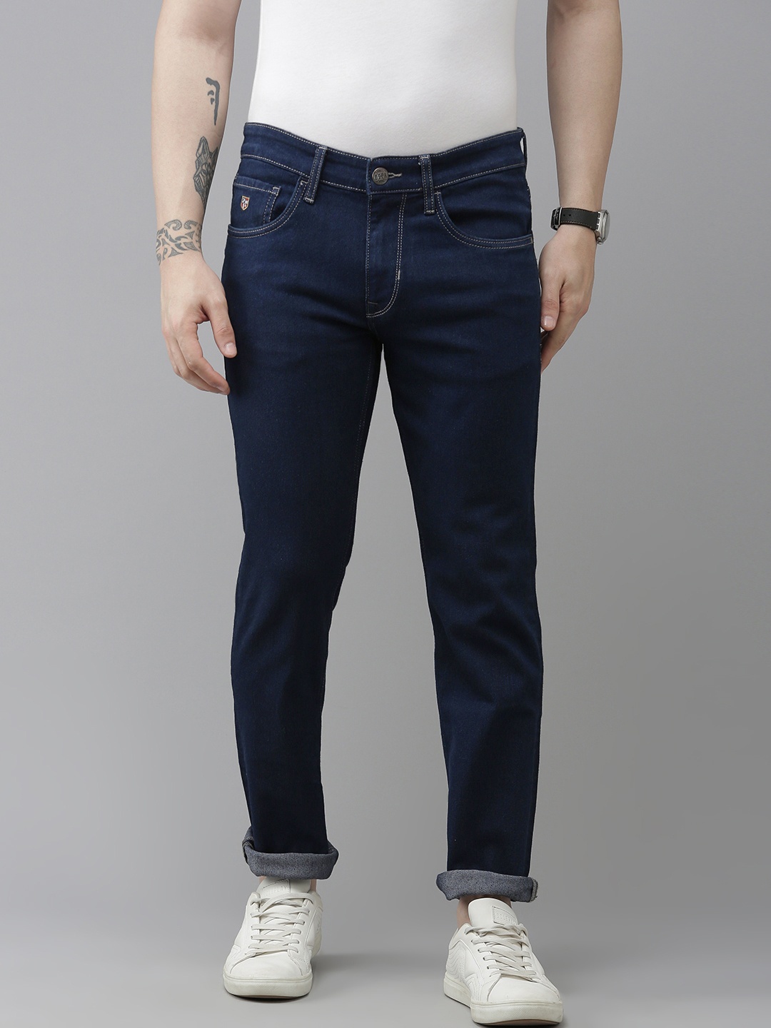 

U S Polo Assn Denim Co Men Blue Brandon Slim Fit Mid-Rise Stretchable Jeans