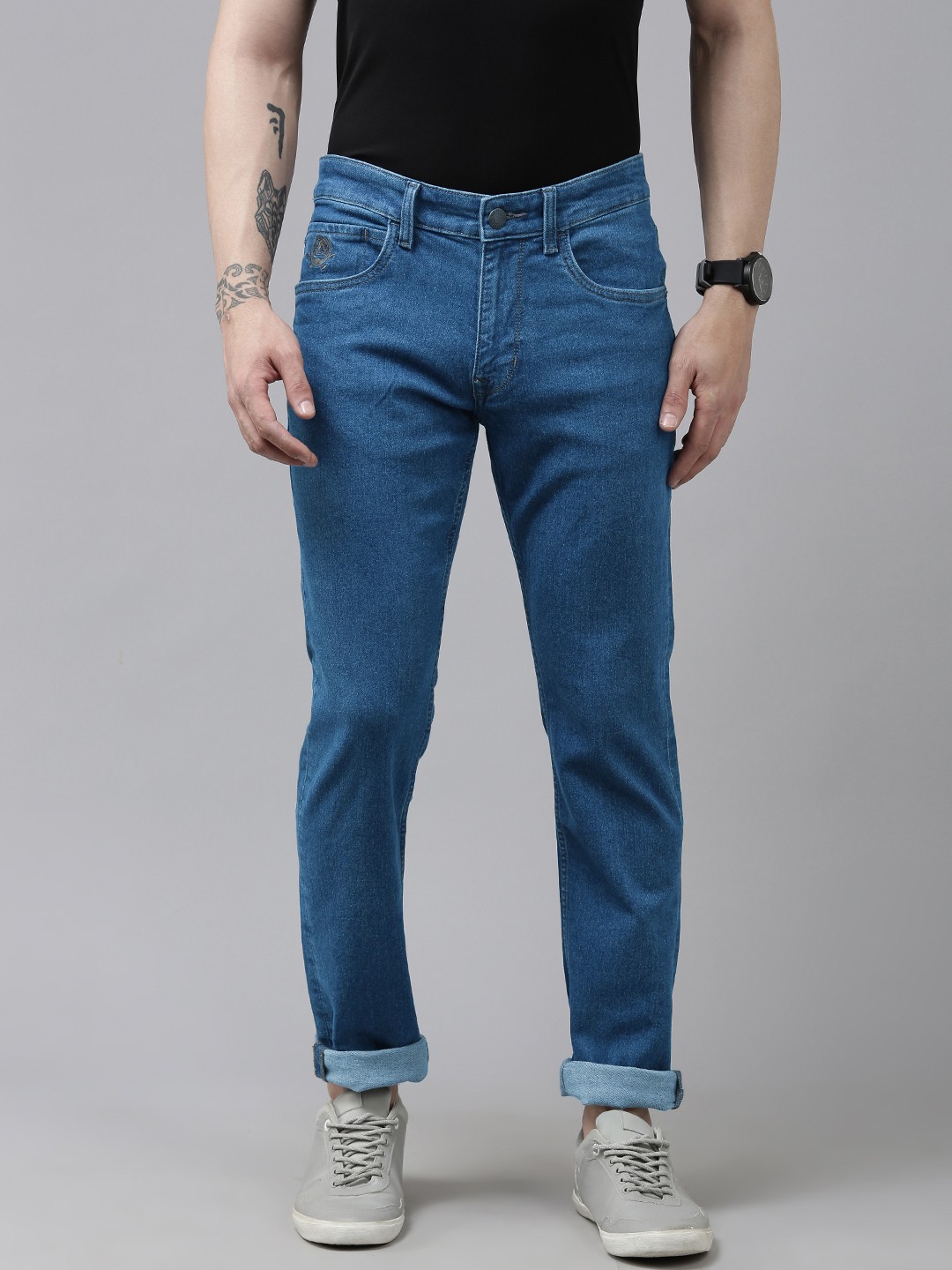 

U.S. Polo Assn. Denim Co. Men Light Fade Stretchable Mid-Rise Jeans, Blue