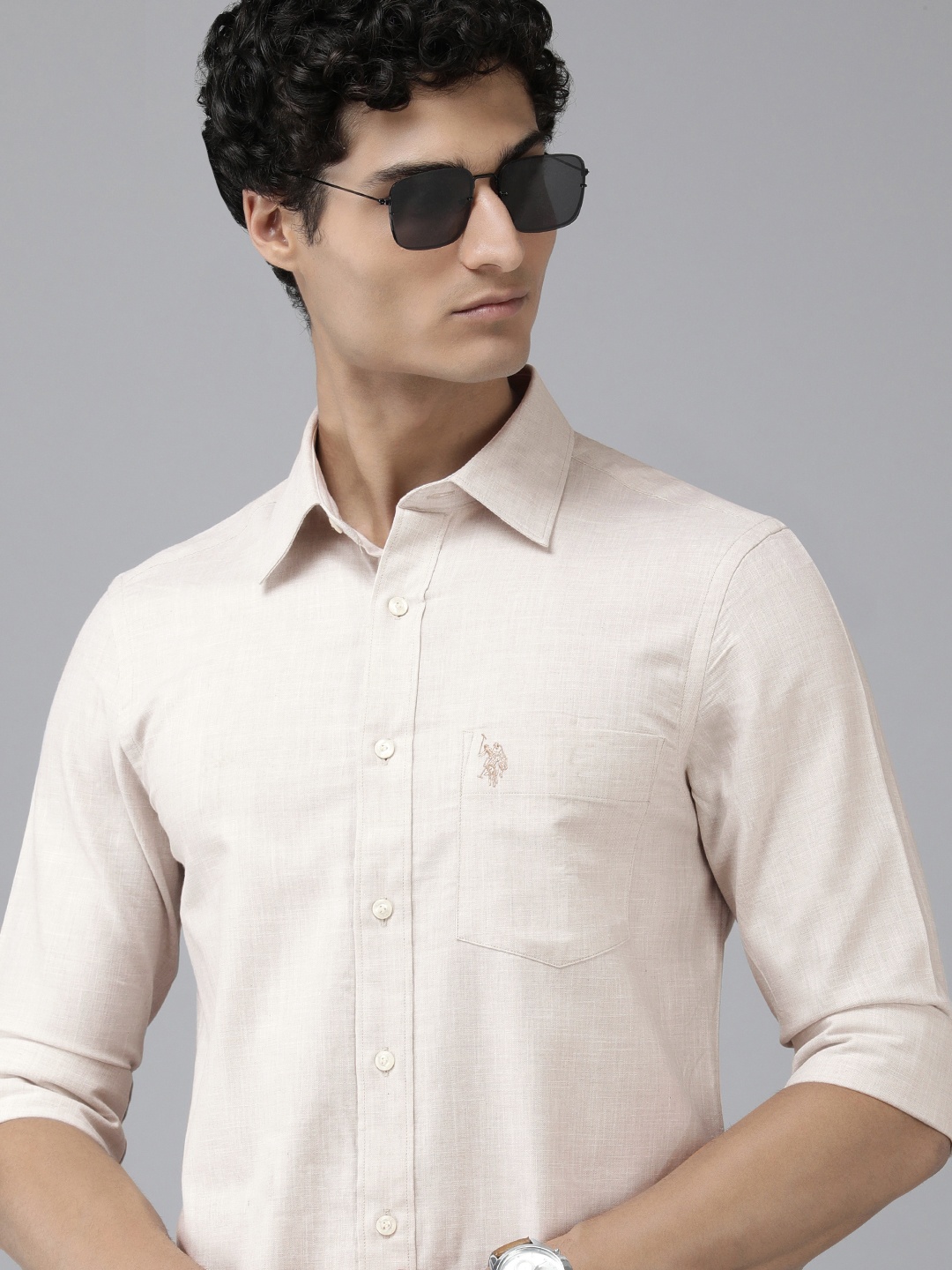 

U.S. Polo Assn. Pure Cotton Casual Shirt, Beige