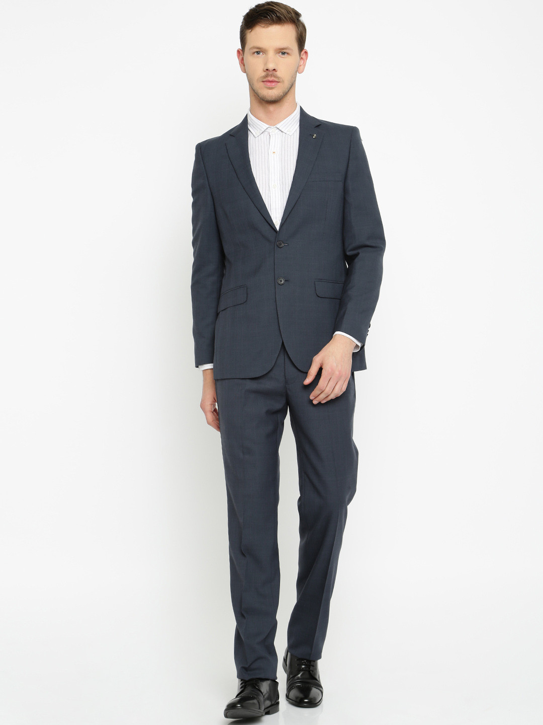 

Raymond Navy Contemporary Fit Single-Breasted Formal Suit, Navy blue