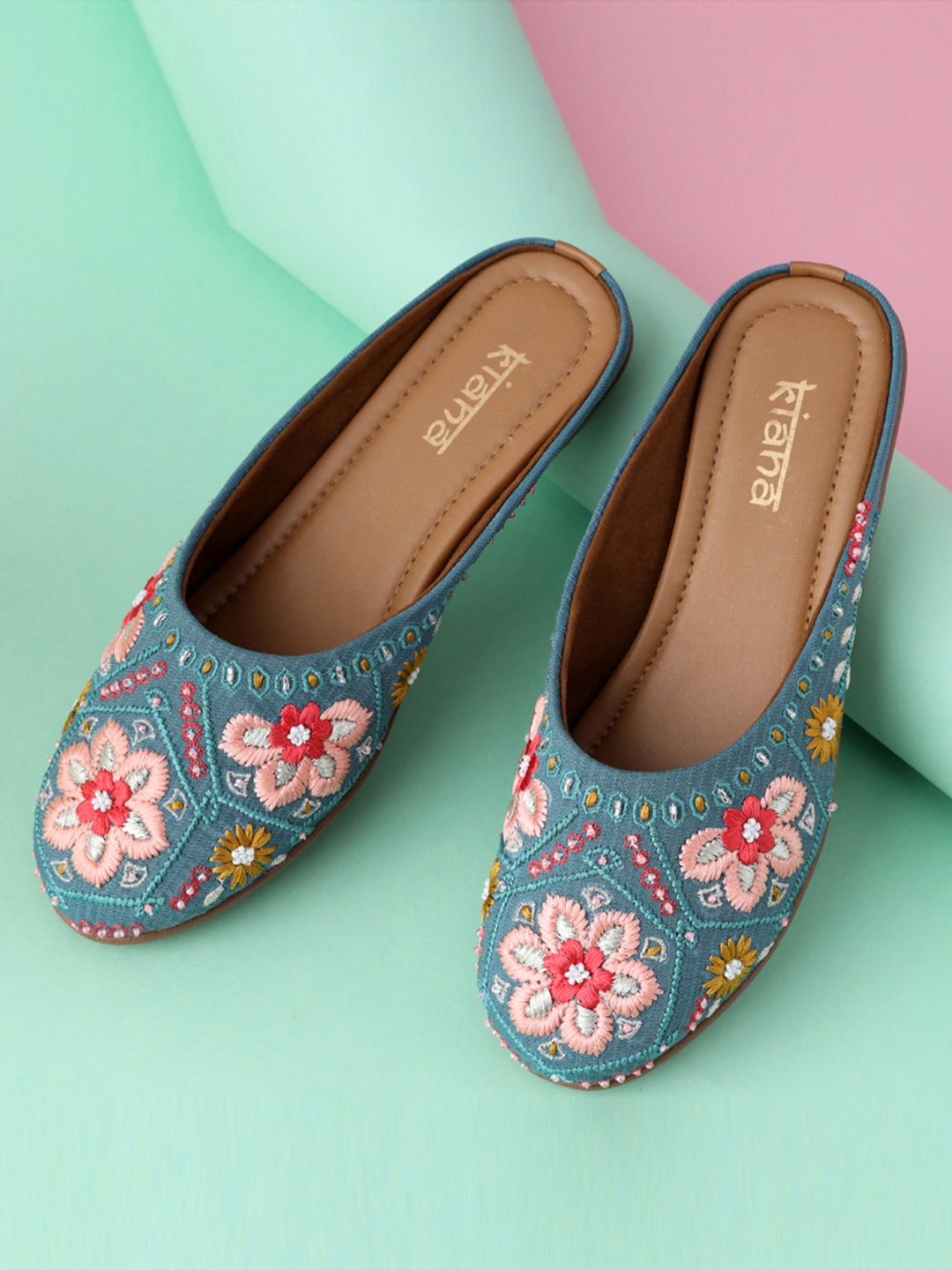 

Kiana Women Blue Ethnic Flats