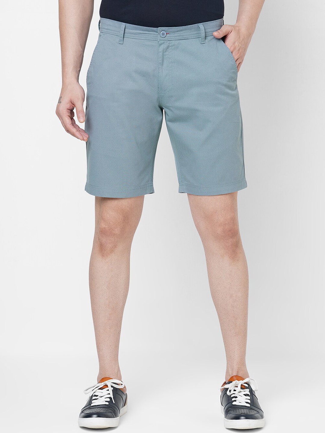 

FiTZ Men Blue Regular Fit Solid Cotton Shorts