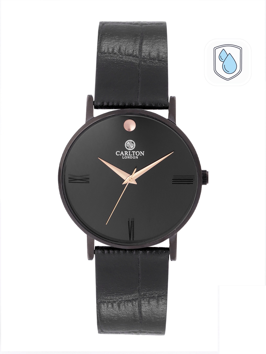 

Carlton London Men Black Analogue Watch CG001BBB