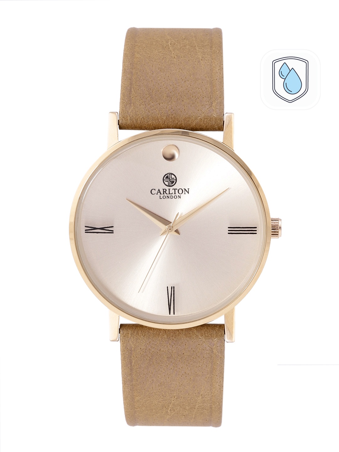 

Carlton London Men Beige Analogue Watch CG001GWBR