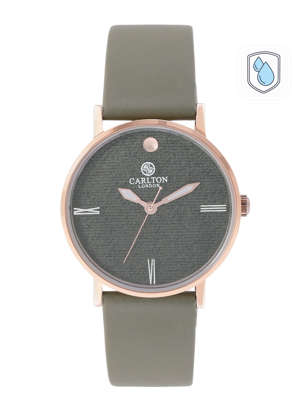 

Carlton London Men Green Analogue Watch CL066GGR2