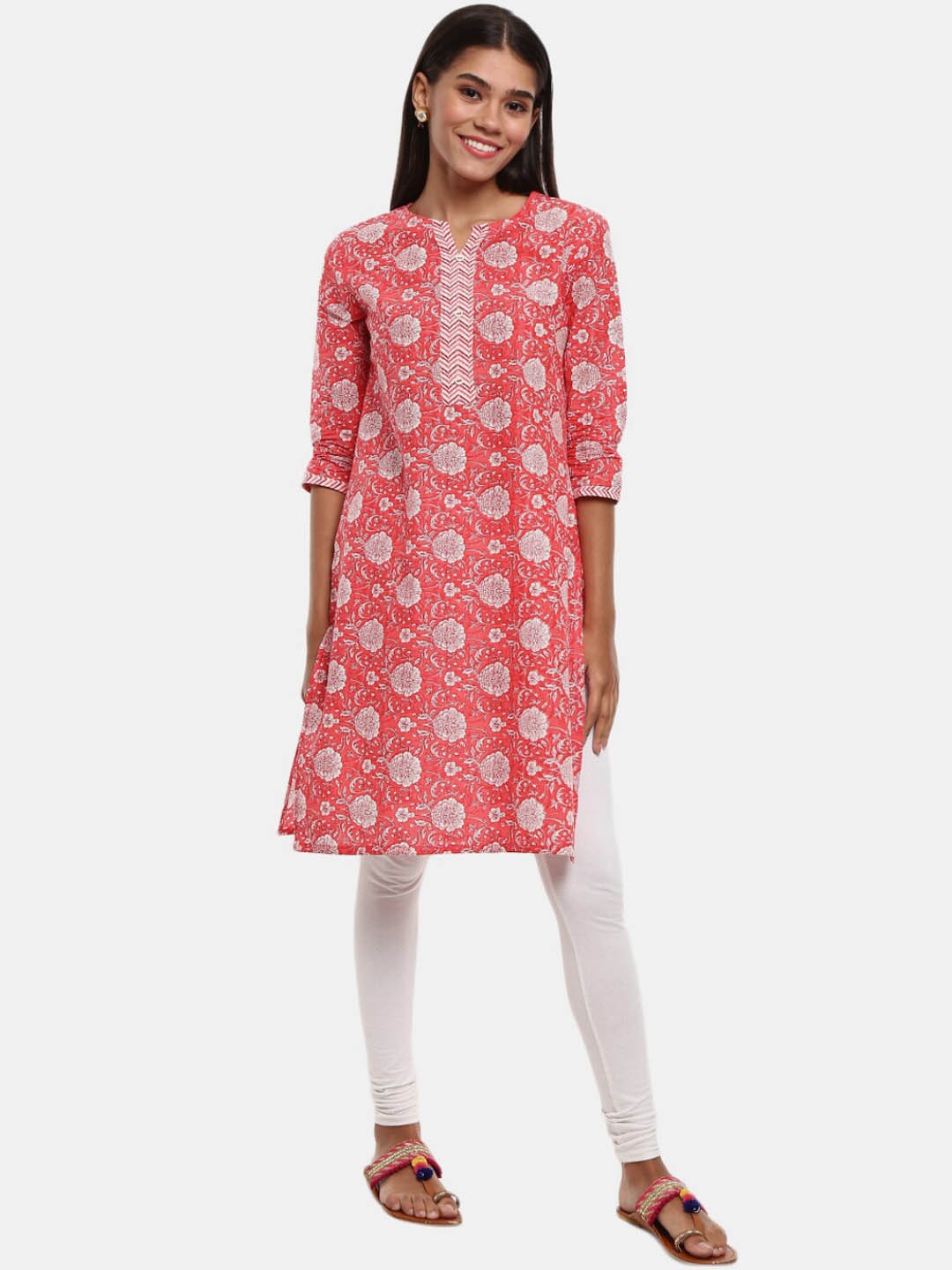 

V-Mart Women Red Ethnic Motifs Printed Kurta