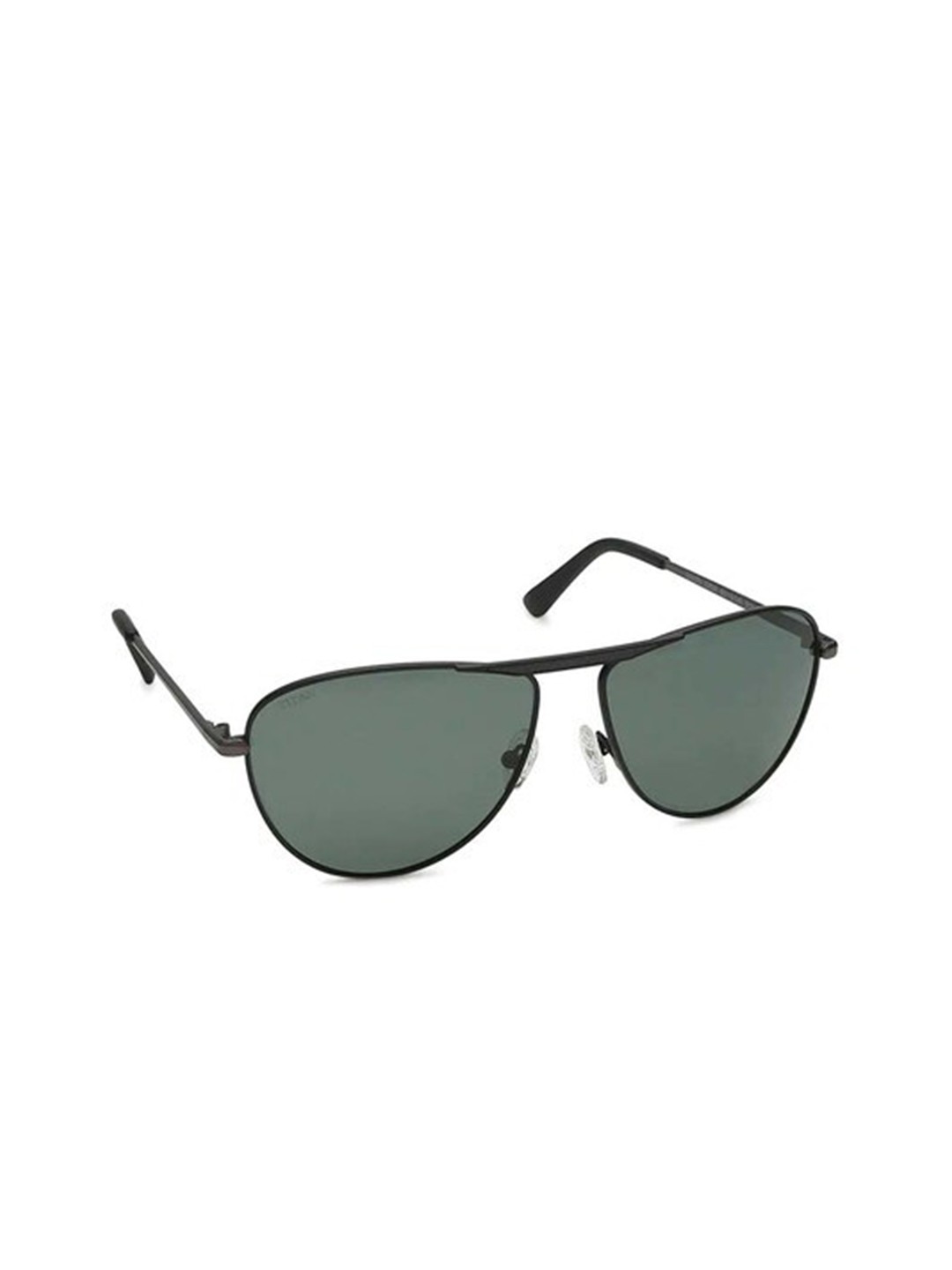 

Titan Unisex Green Lens & Black Aviator Sunglasses with UV Protected Lens