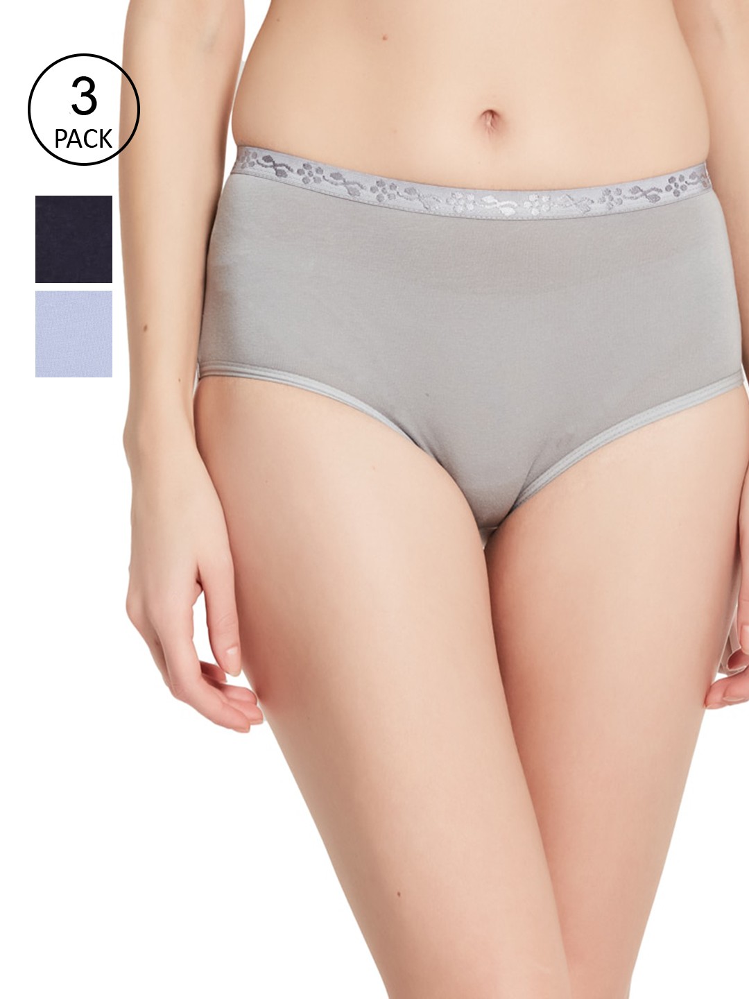

UNMADE Women Pack Of 3 Assorted Hipster Briefs