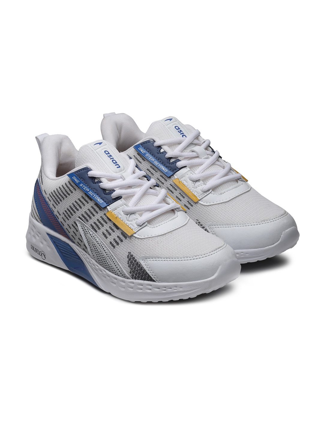 

ASIAN Men White Woven Design Sneakers