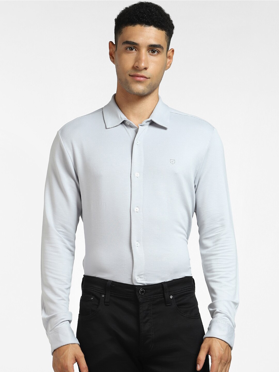 

Jack & Jones Men Blue Casual Shirt