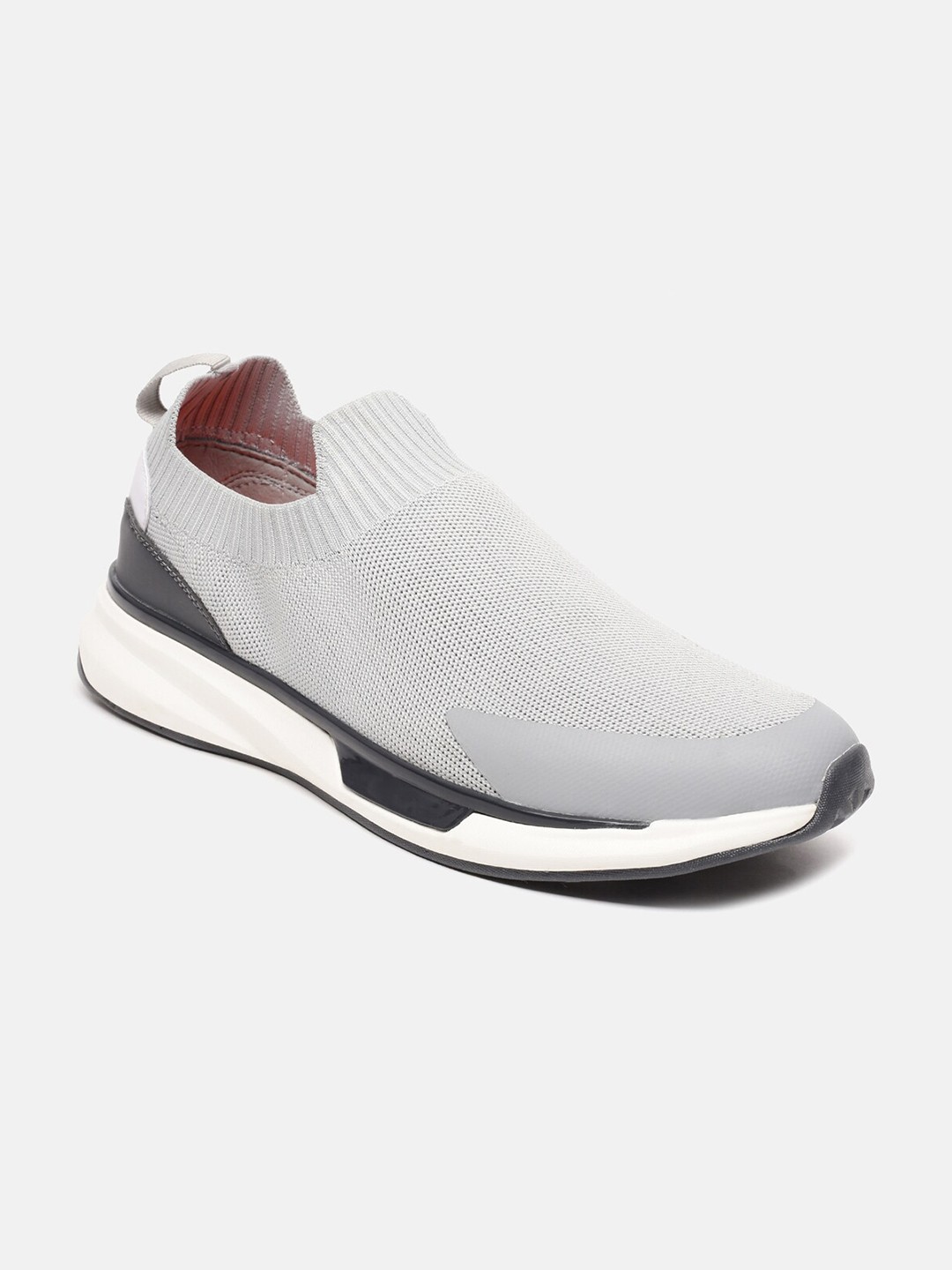 

Flying Machine Men Grey Textile Walking Shoes