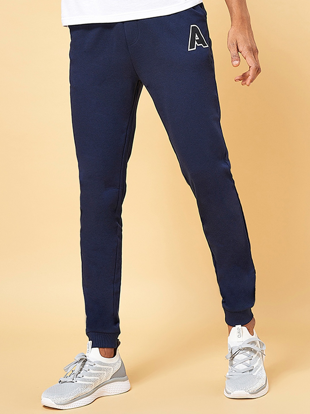 

Ajile by Pantaloons Men Navy Blue Solid Slim-Fit Joggers