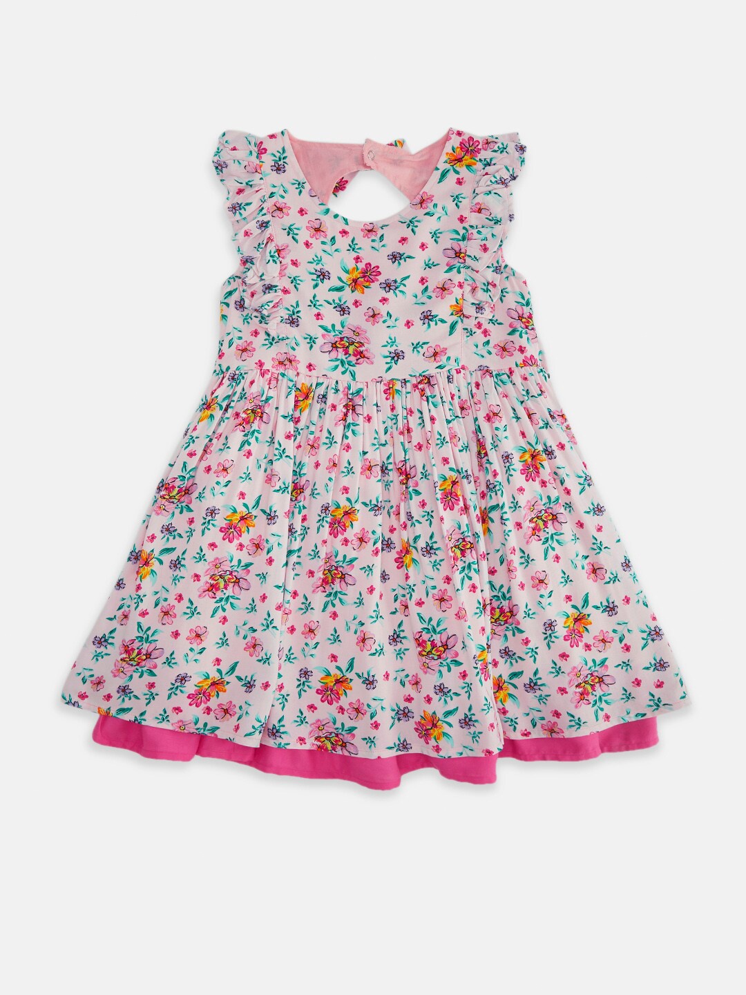 

Pantaloons Junior Pink Floral Dress