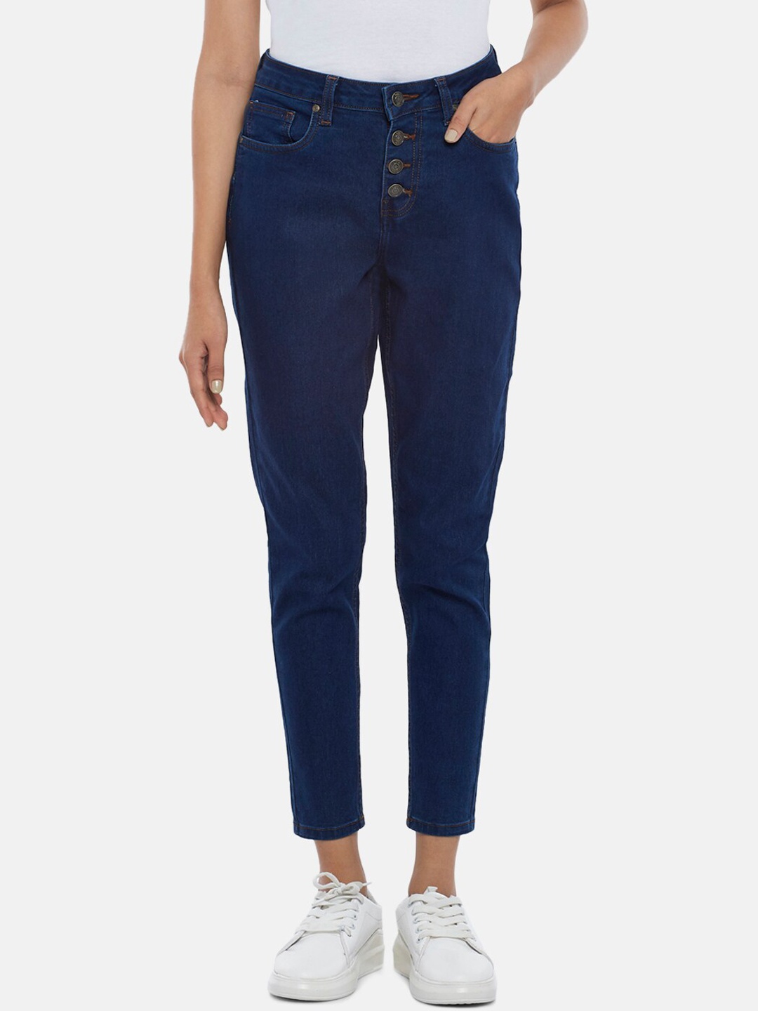 

People Women Navy Blue Skinny Fit Jeans