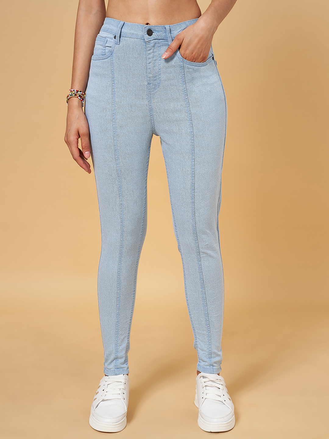 

People Women Blue Skinny Fit Jeans
