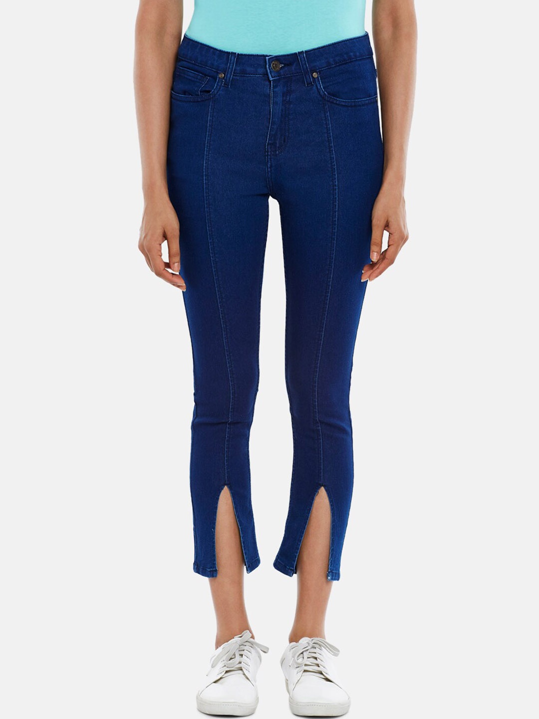 

People Women Navy Blue Slim Fit Jeans
