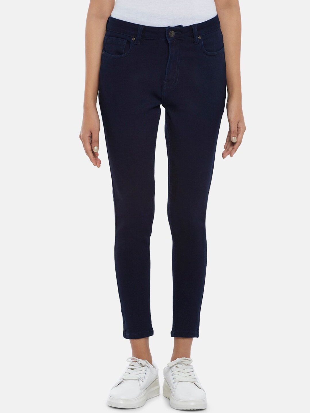 

People Women Navy Blue Skinny Fit Jeans