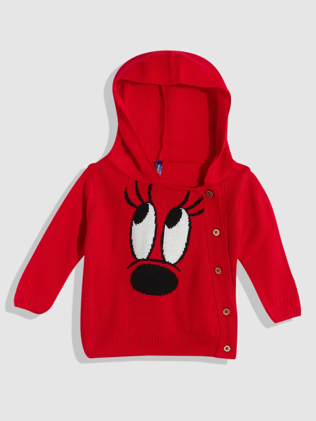 

YK Girls Red Embroidered Cardigan