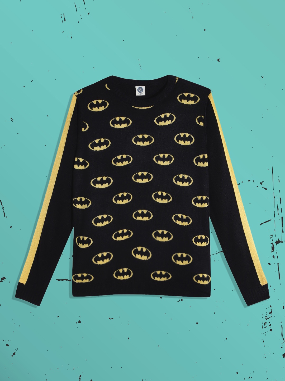 

YK Justice League Boys Black & Yellow Batman Printed Pullover