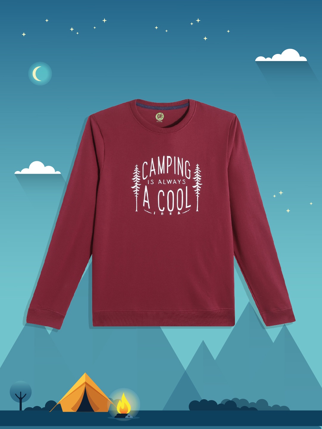 

YK Teen Boys Burgundy & White Typography Printed Sweatshirt