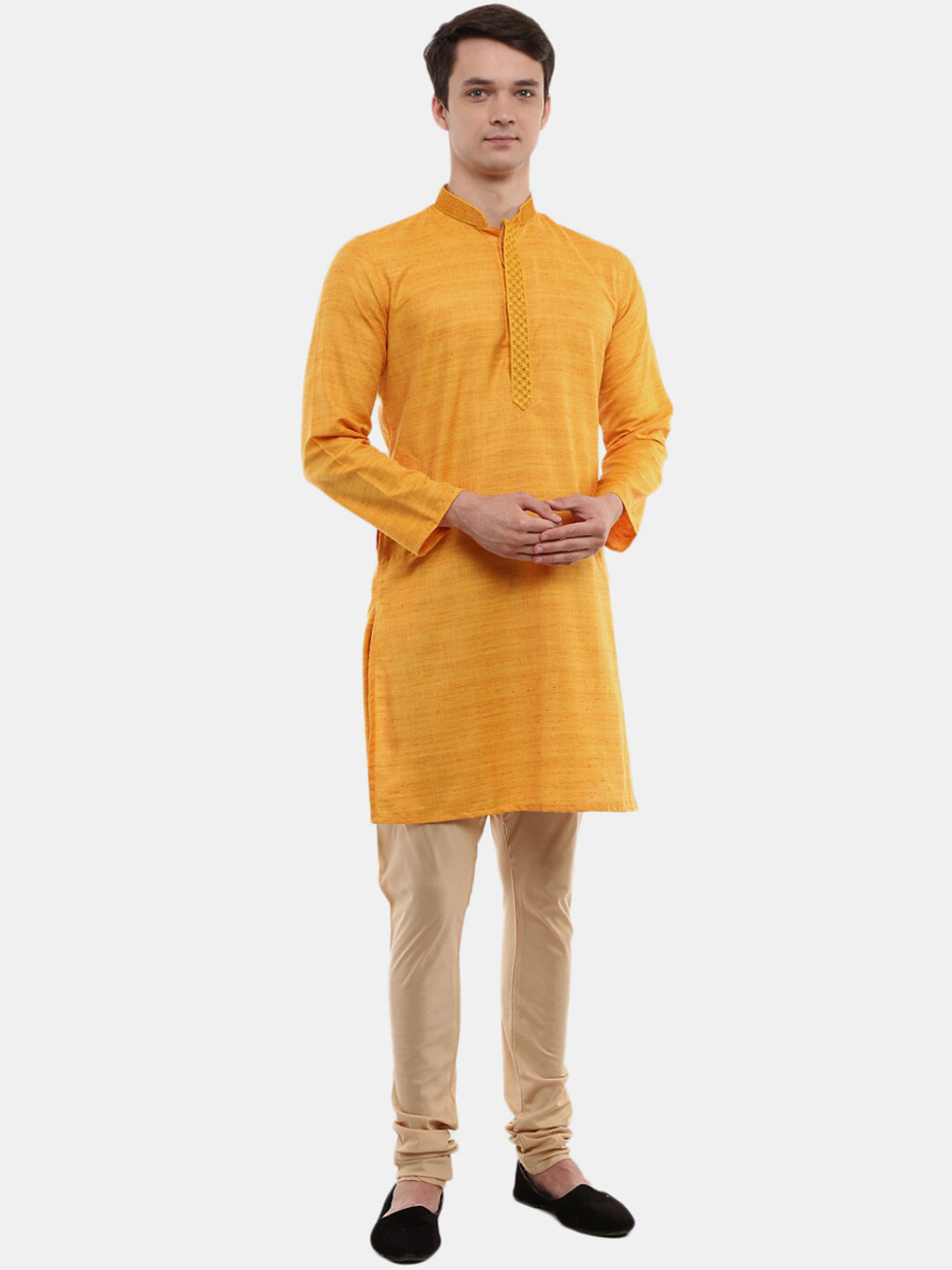 

V-Mart Men Orange Kurta with Churidar