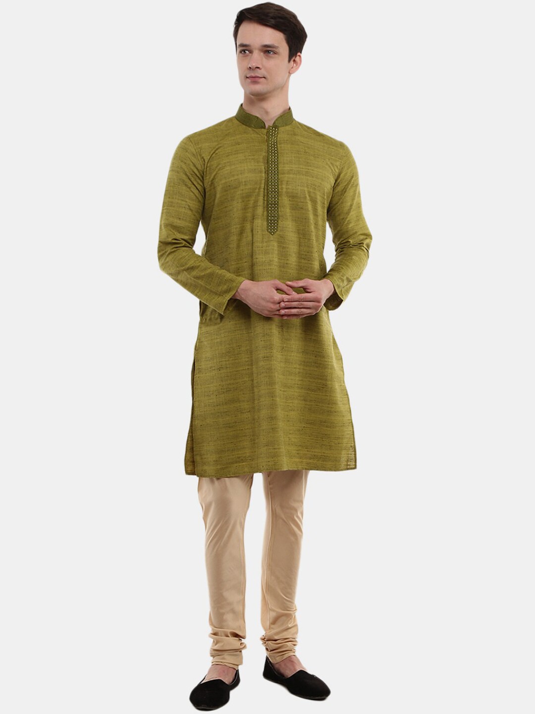 

V-Mart Men Green Kurta with Churidar