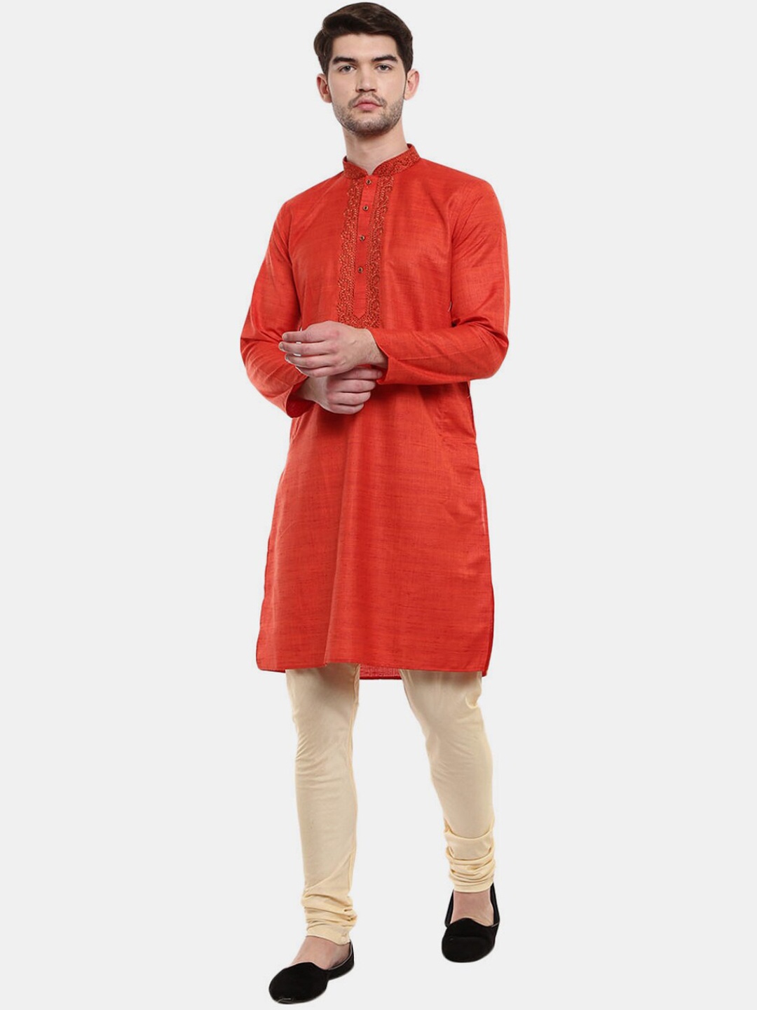 

V-Mart Men Rust Kurta with Churidar