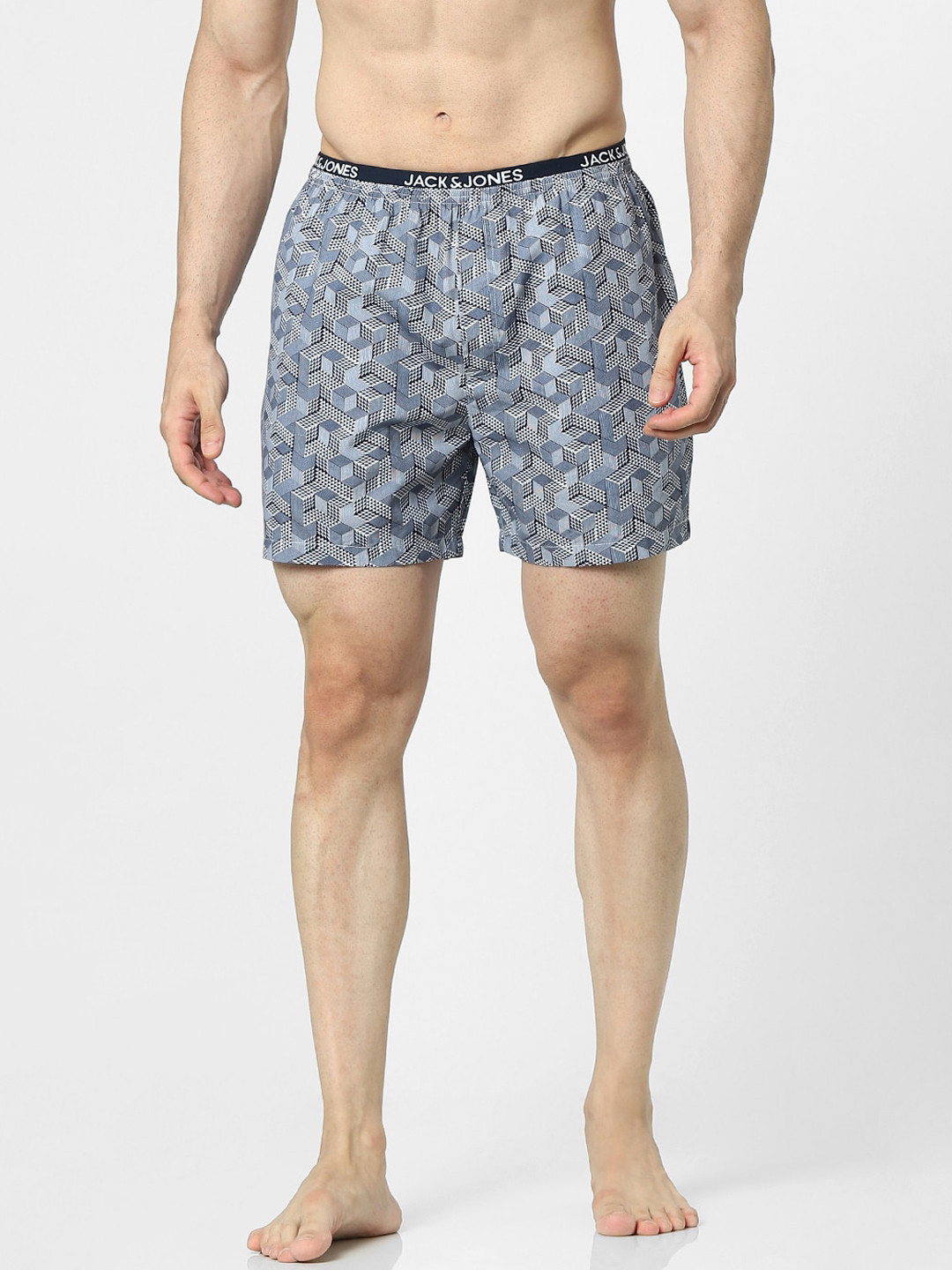 

Jack & Jones Men Blue Printed Boxers