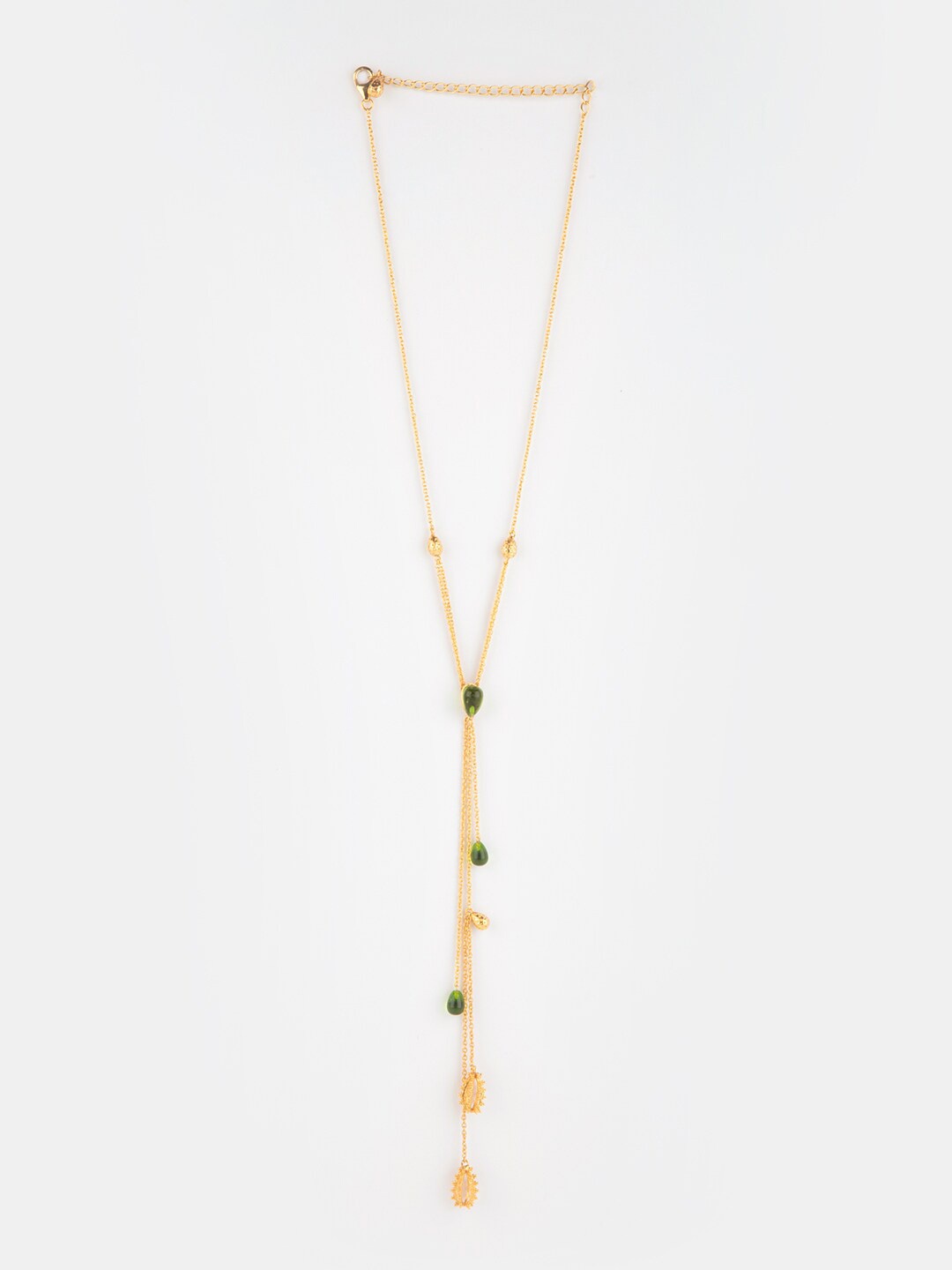 

SHAYA Gold-Toned & Green Sterling Silver Gold-Plated Necklace