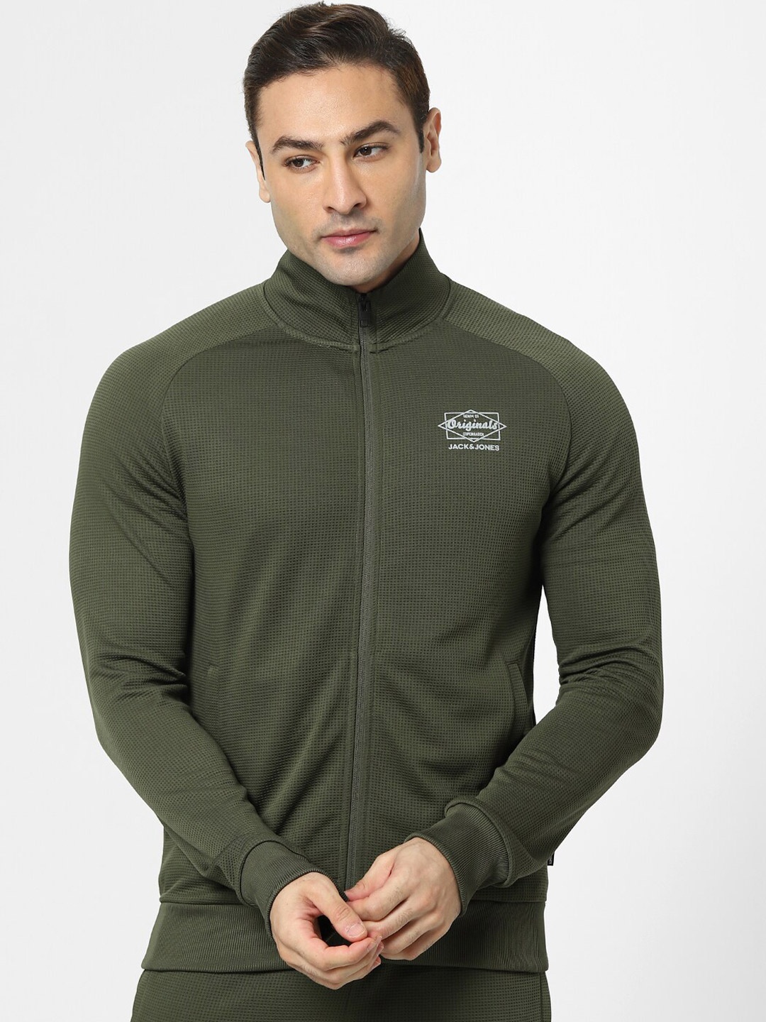 

Jack & Jones Men Olive Green Sweatshirt