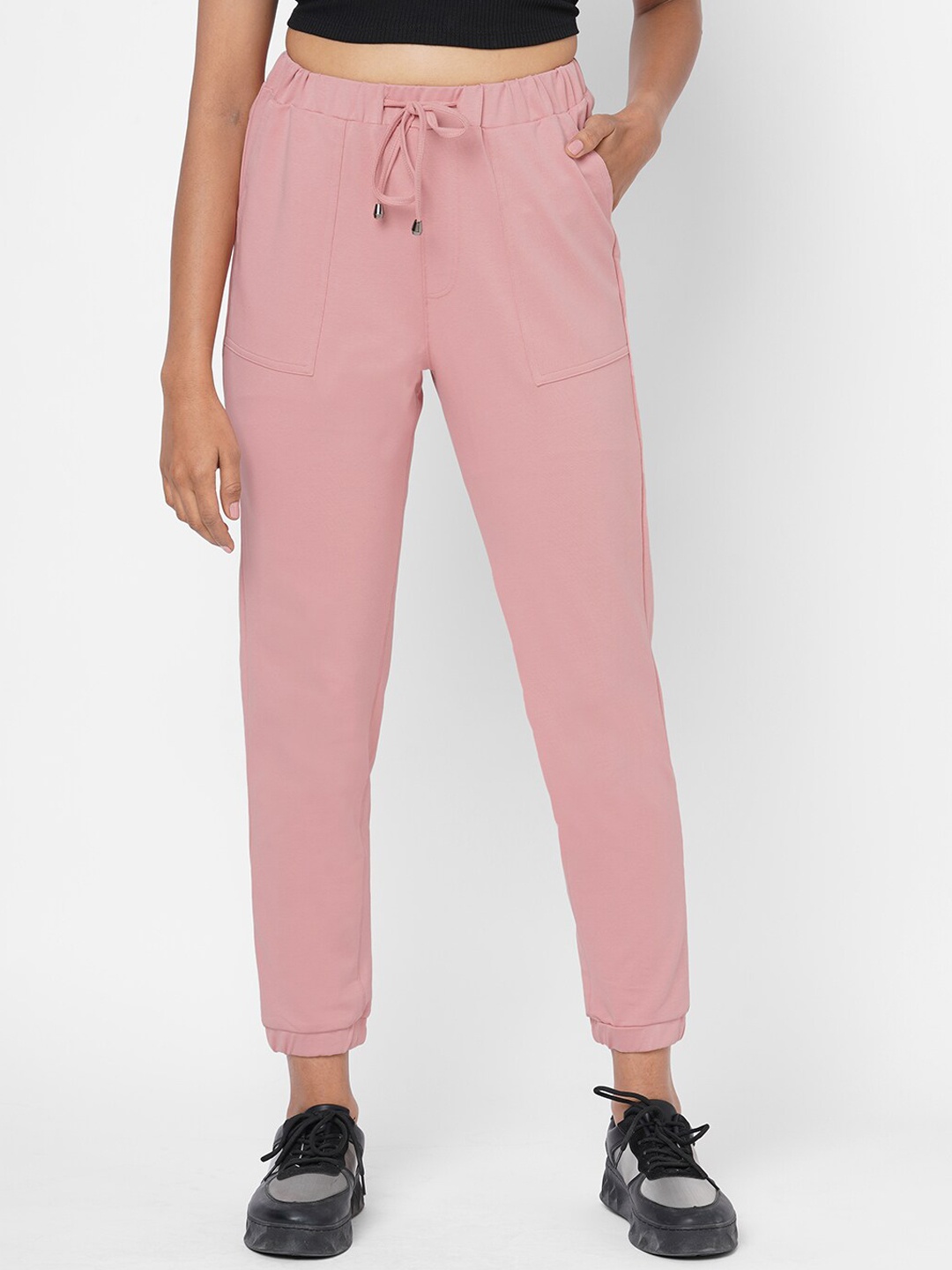 

Kraus Jeans Women Pink Skinny Fit High-Rise Joggers