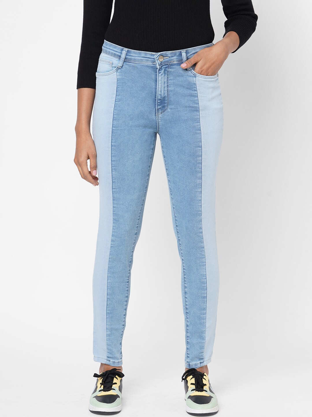 

Kraus Jeans Women Blue Skinny Fit High-Rise Stretchable Jeans