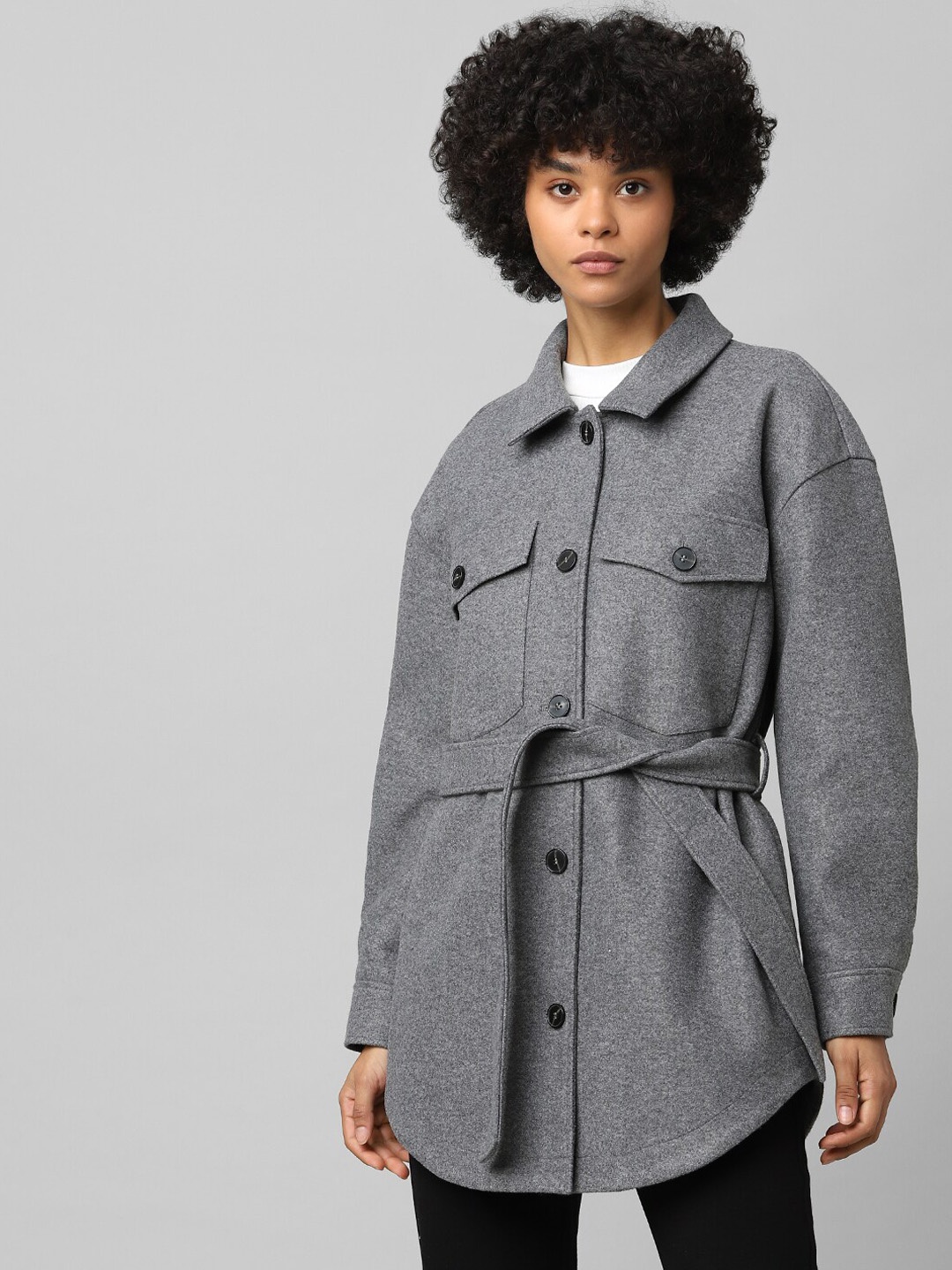 

ONLY Women Grey Longline Tailored Jacket