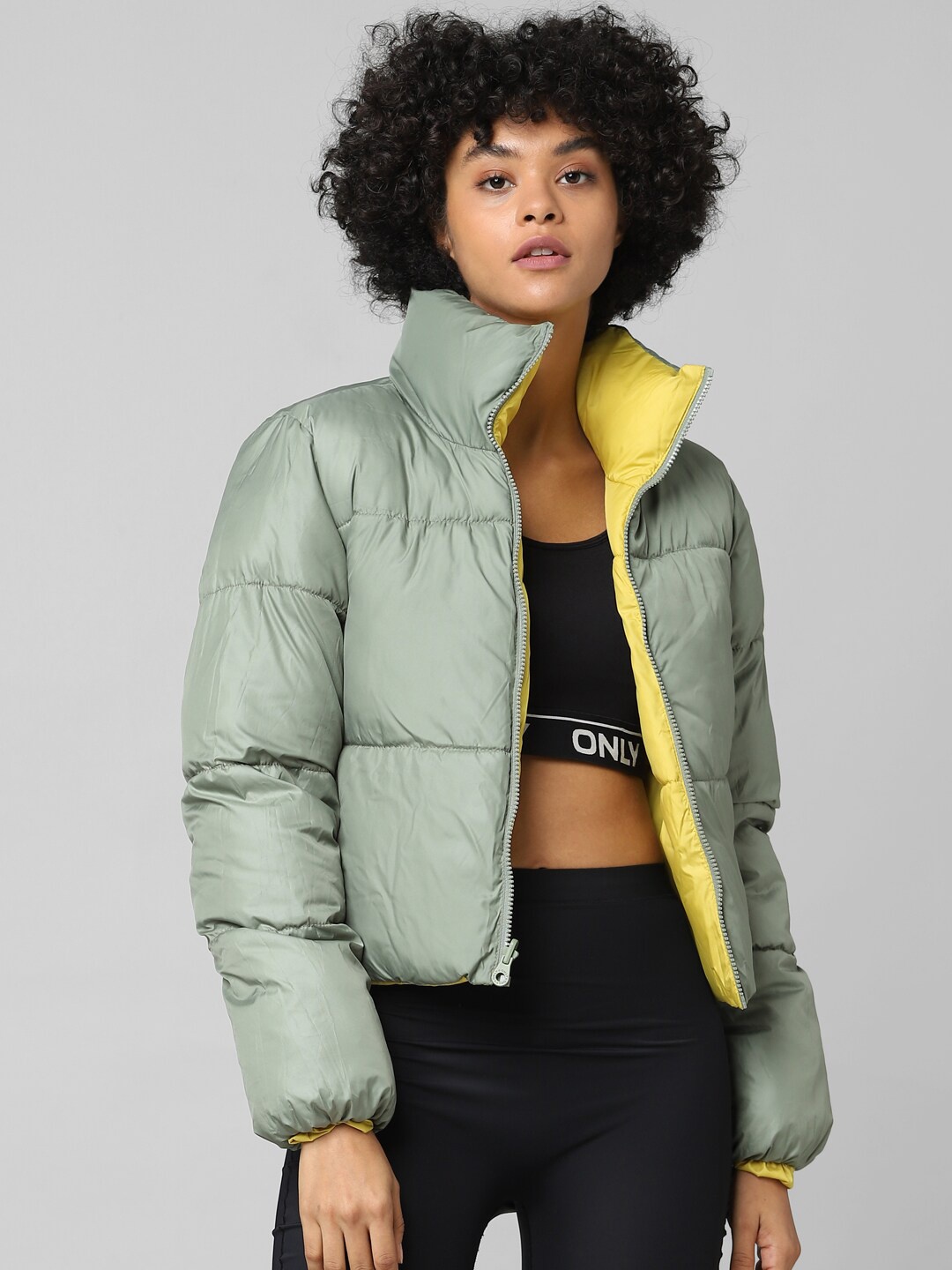 

ONLY Women Yellow Padded Jacket