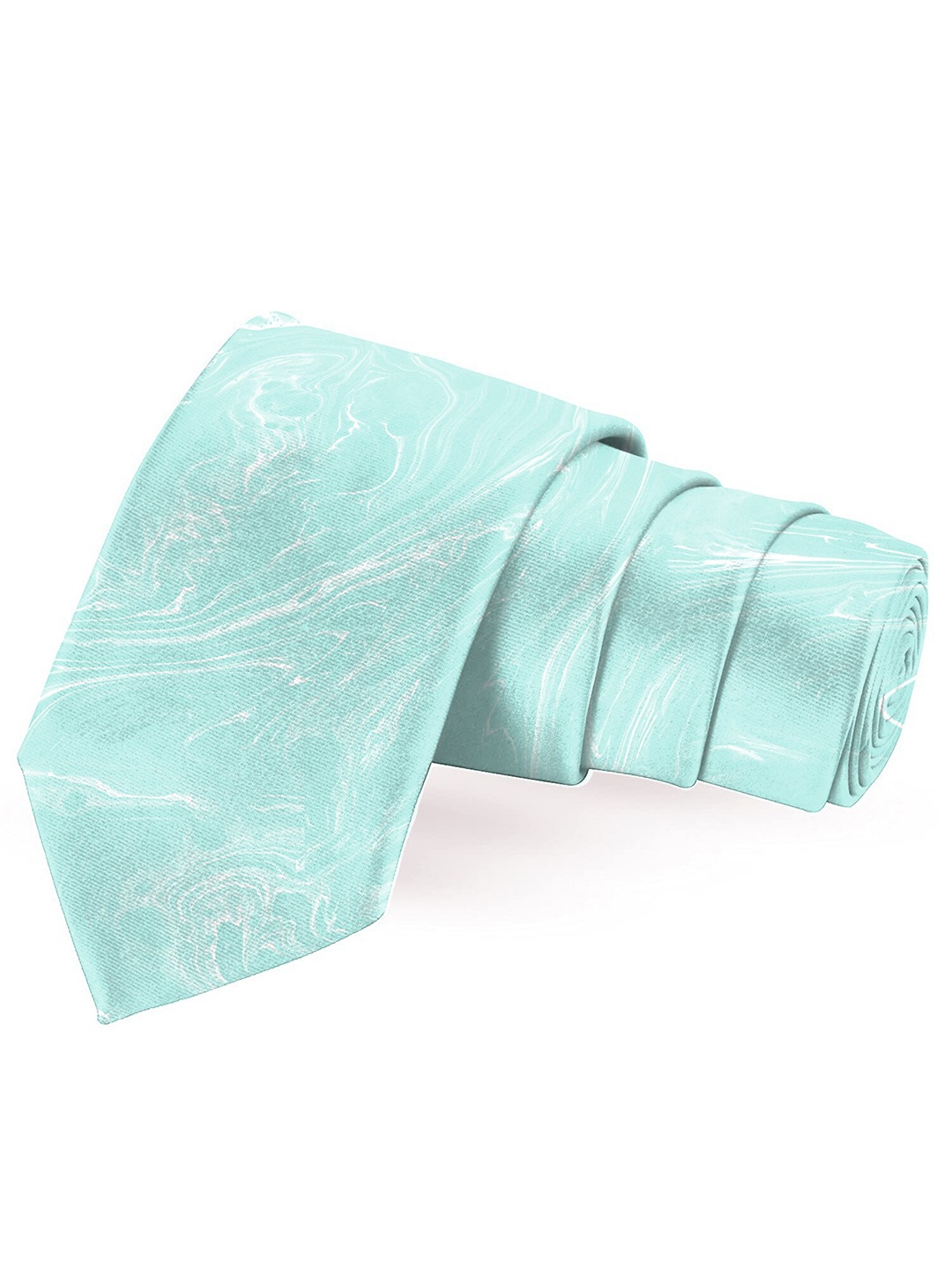 

Blacksmith Men Green & White Printed Broad Tie