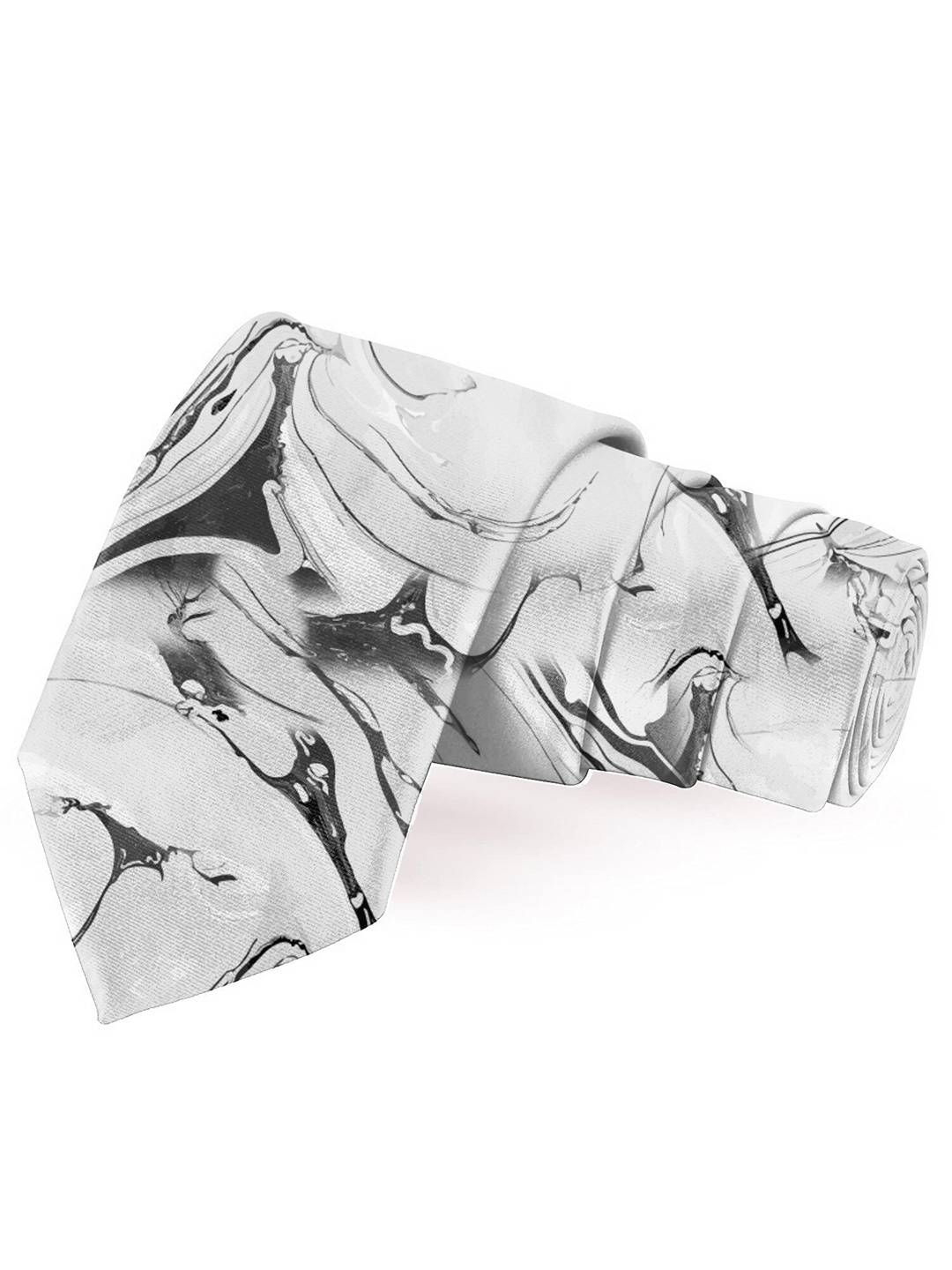 

Blacksmith Men Grey & Black Digital Printed Broad Tie