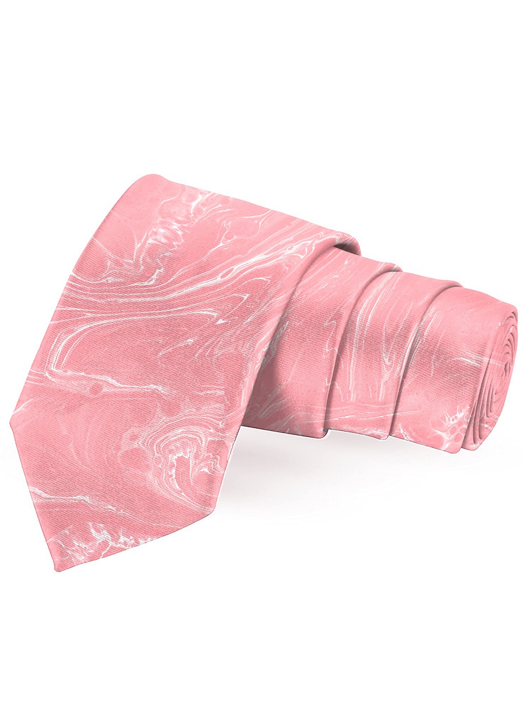 

Blacksmith Men Pink & White Printed Broad Tie