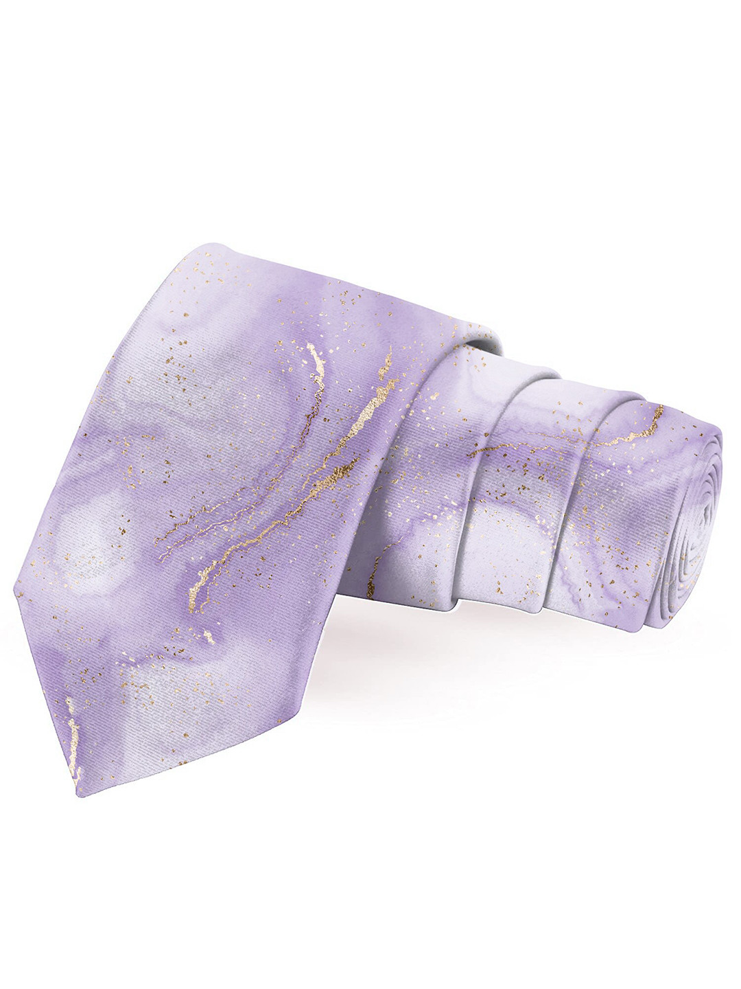 

Blacksmith Men's Purple & White Printed Broad Tie