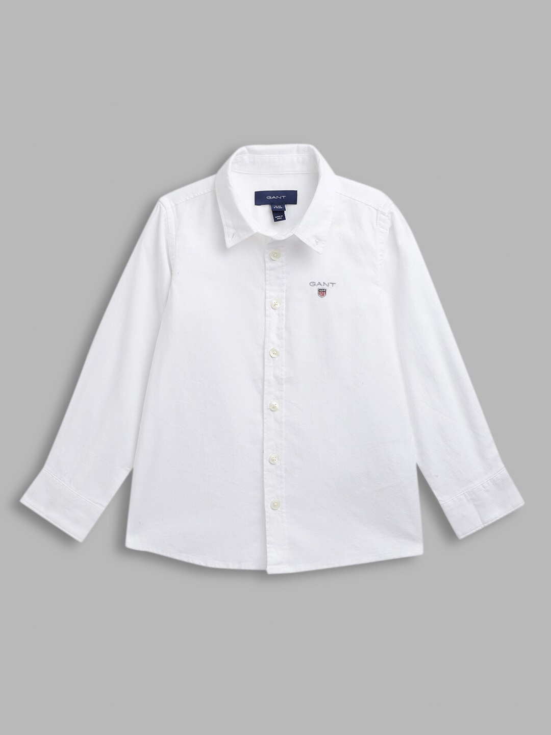 

GANT Boys White Classic Regular Fit Solid Cotton Casual Shirt
