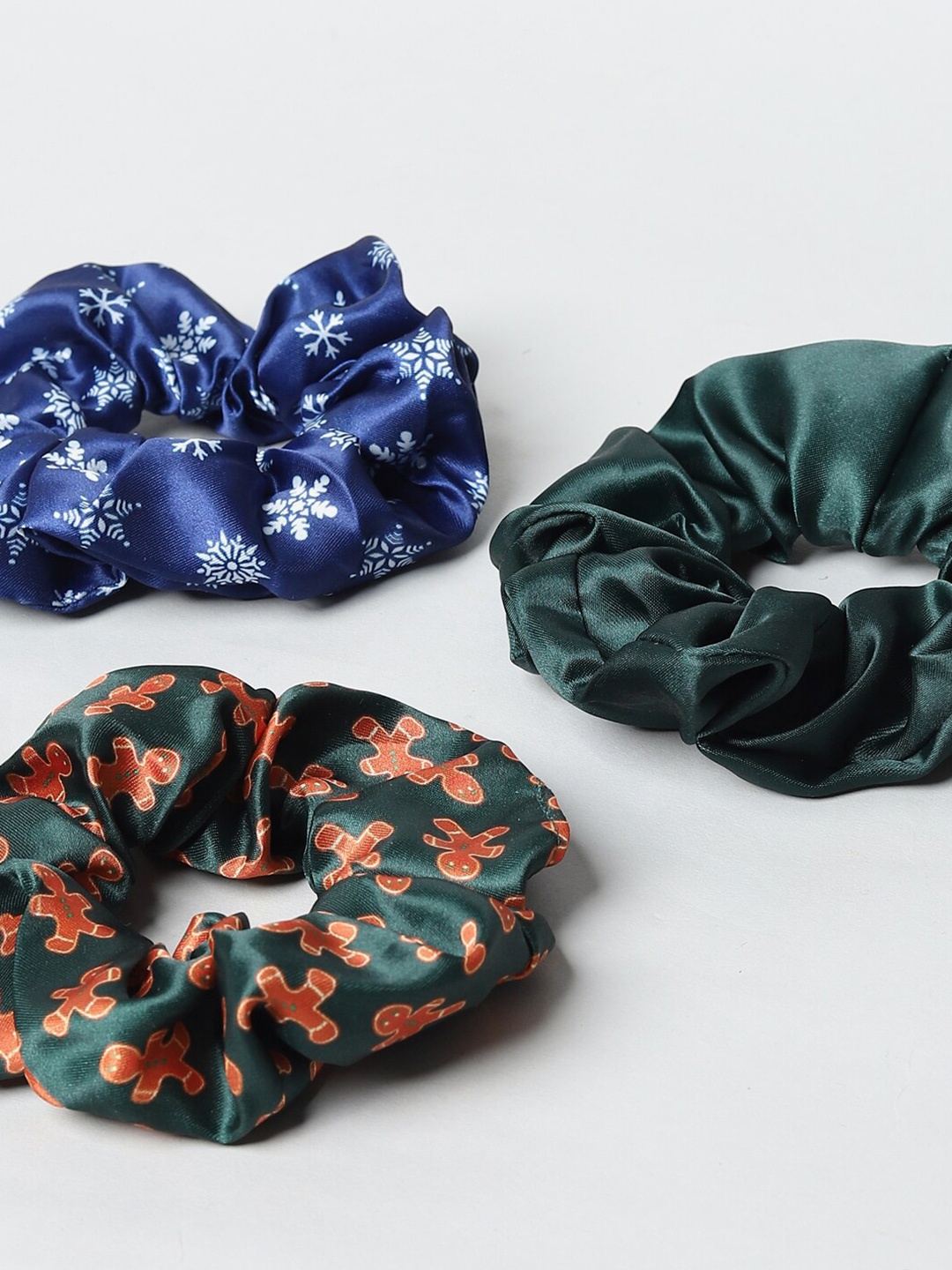 

ONLY Women's Blue & White Set Of 3 Ponytail Holders