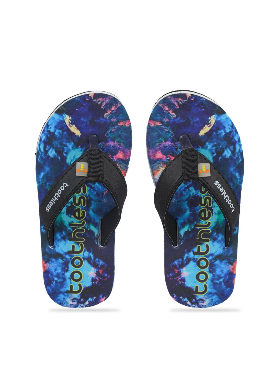 

toothless Boys Blue & White Printed Rubber Thong Flip-Flops