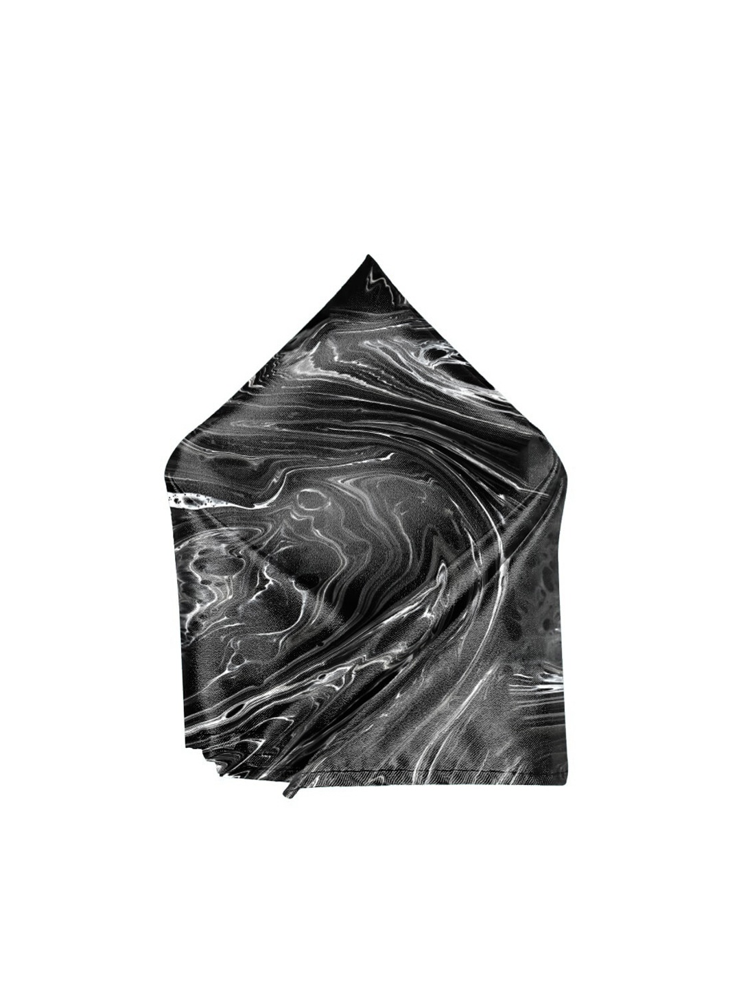 

Blacksmith Men Black Printed Satin Pocket Square