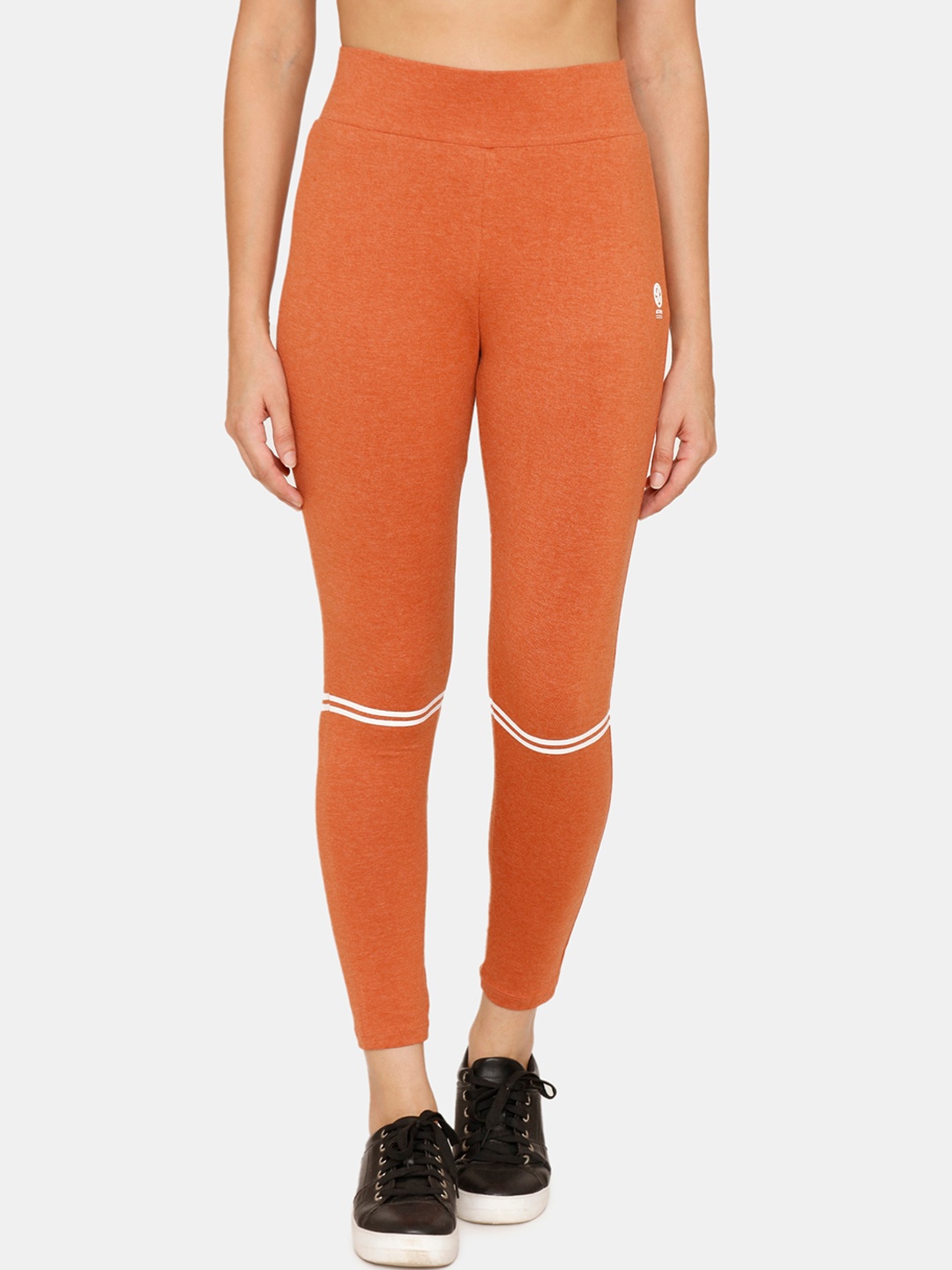 

Rosaline by Zivame Women Orange Colored Solid Tights